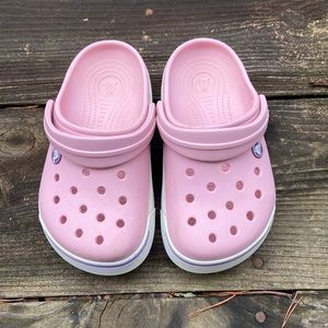 Girls Pink Crocs